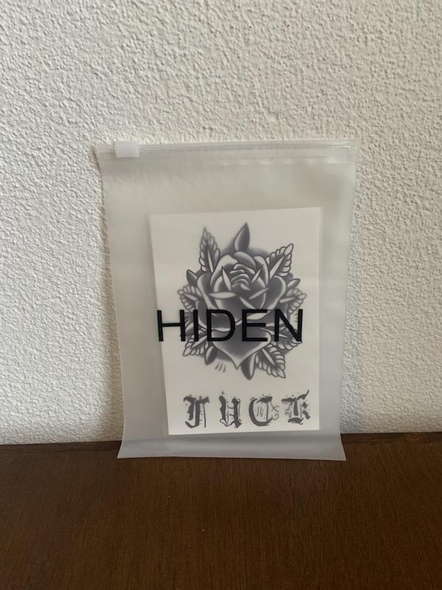 Hiden | Tattoo - Plaktattoo - Neptattoo - Carnaval - Mannen - Vrouwen | Black Rose